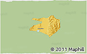 Savanna Style 3D Map of Tlaltenango de Sanchez R., single color outside
