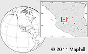 Blank Location Map of Tlaltenango de Sanchez R., highlighted country