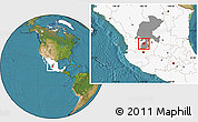 Satellite Location Map of Tlaltenango de Sanchez R., highlighted country, highlighted parent region