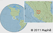 Savanna Style Location Map of Tlaltenango de Sanchez R., hill shading