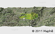 Satellite Panoramic Map of Tlaltenango de Sanchez R., semi-desaturated