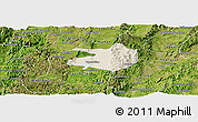 Shaded Relief Panoramic Map of Tlaltenango de Sanchez R., satellite outside