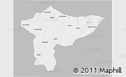 Gray 3D Map of Villa de Cos, single color outside