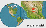 Satellite Location Map of Villa de Cos