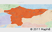 Political Panoramic Map of Villa de Cos, lighten