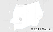Silver Style Simple Map of Villa Hidalgo, single color outside