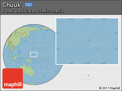Savanna Style Location Map of Chuuk