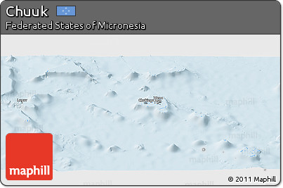 Gray Panoramic Map of Chuuk