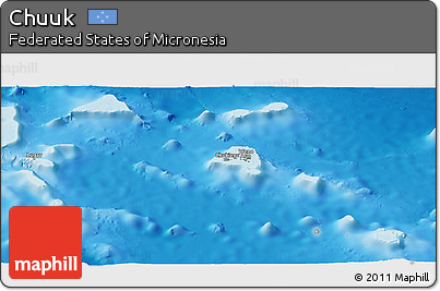 Physical Panoramic Map of Chuuk