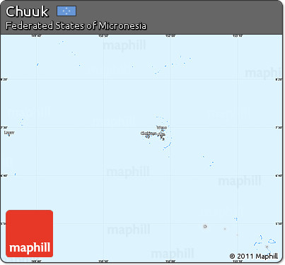 Classic Style Simple Map of Chuuk