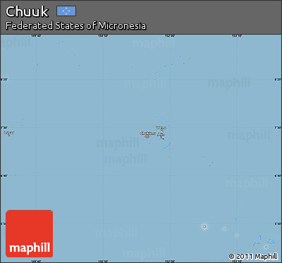 Savanna Style Simple Map of Chuuk, single color outside