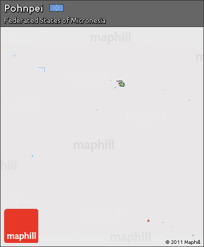Physical 3D Map of Pohnpei, cropped outside