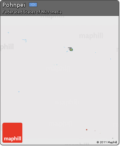 Physical 3D Map of Pohnpei, cropped outside