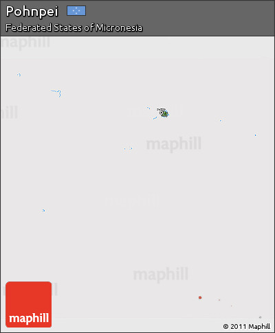 Satellite 3D Map of Pohnpei, cropped outside