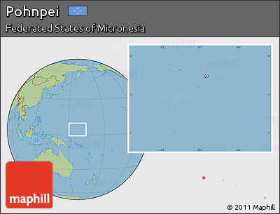 Savanna Style Location Map of Pohnpei