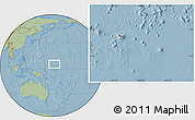 Savanna Style Location Map of Pohnpei, highlighted country, within the entire country, hill shading