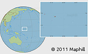 Savanna Style Location Map of Pohnpei, highlighted country, within the entire country