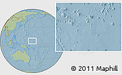 Savanna Style Location Map of Pohnpei, highlighted country, hill shading