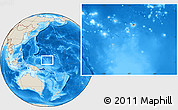 Shaded Relief Location Map of Pohnpei, highlighted country