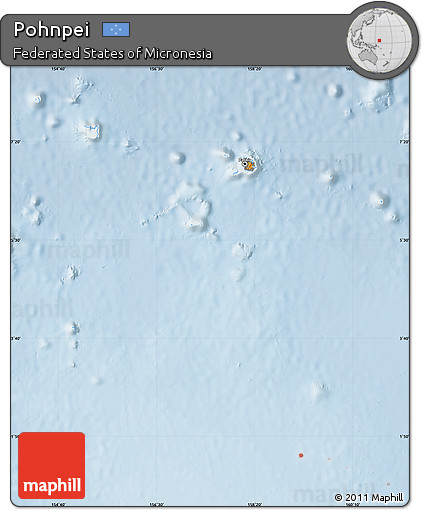 Political Map of Pohnpei, lighten