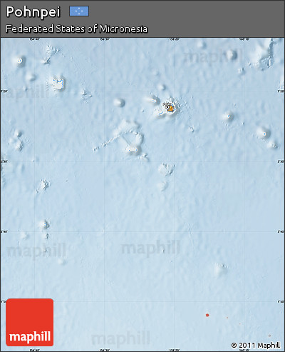 Political Map of Pohnpei, lighten