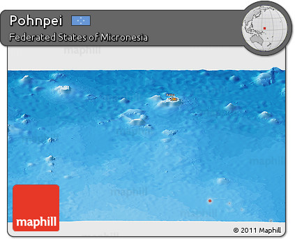 Political Panoramic Map of Pohnpei