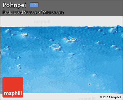 Political Panoramic Map of Pohnpei