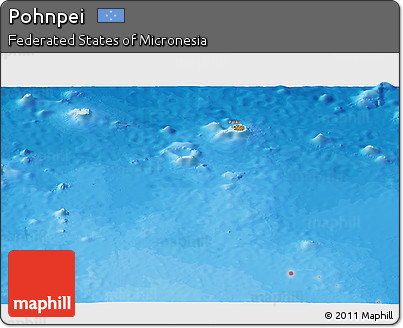 Political Panoramic Map of Pohnpei
