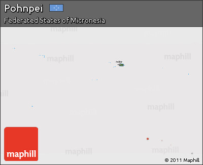Satellite Panoramic Map of Pohnpei, cropped outside