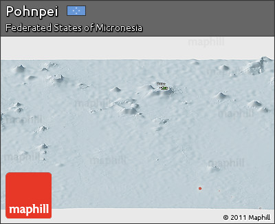 Satellite Panoramic Map of Pohnpei, lighten
