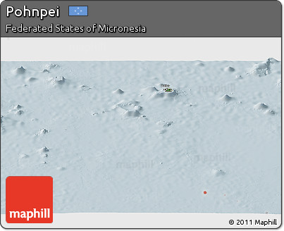 Satellite Panoramic Map of Pohnpei, lighten
