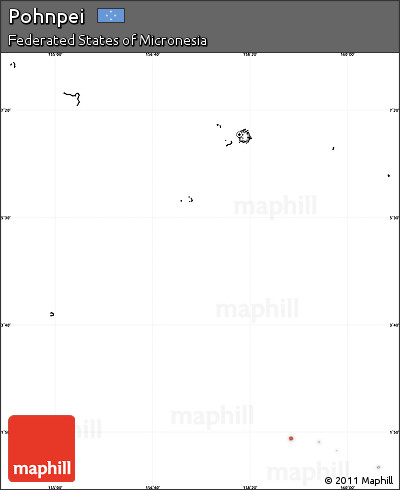 Blank Simple Map of Pohnpei, cropped outside, no labels