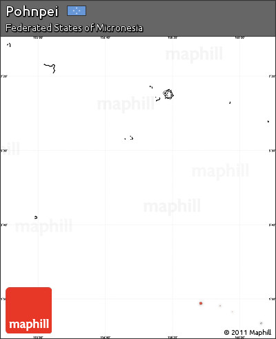 Blank Simple Map of Pohnpei, no labels