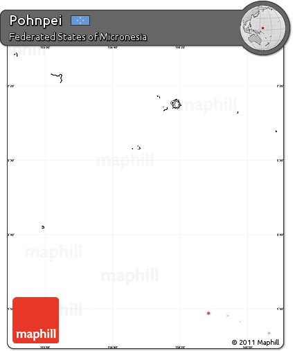 Blank Simple Map of Pohnpei, no labels