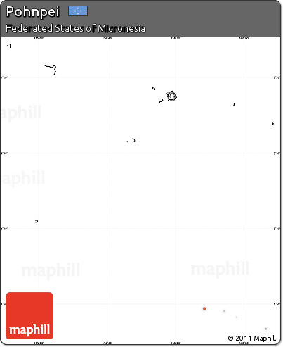 Blank Simple Map of Pohnpei, no labels
