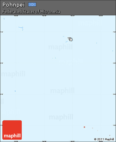 Classic Style Simple Map of Pohnpei