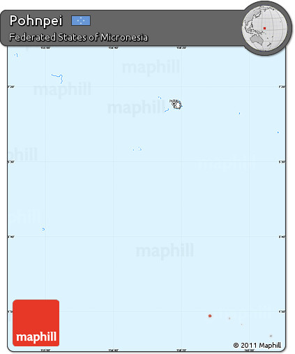 Classic Style Simple Map of Pohnpei