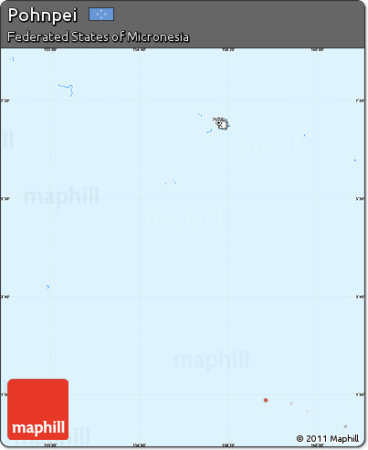 Classic Style Simple Map of Pohnpei