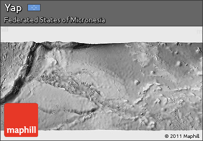 Physical 3D Map of Yap, desaturated