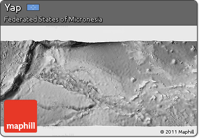 Physical 3D Map of Yap, desaturated