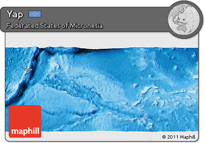 Political 3D Map of Yap