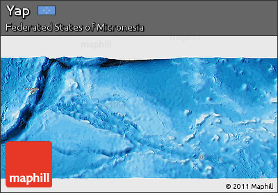 Political 3D Map of Yap