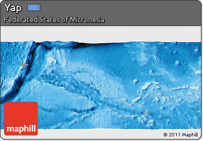 Political 3D Map of Yap