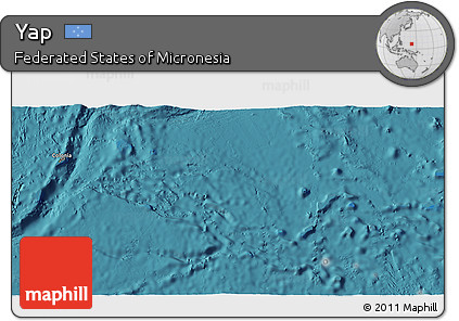 Satellite 3D Map of Yap