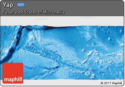 Satellite 3D Map of Yap, physical outside