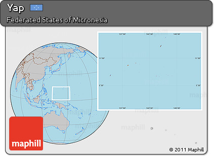 Gray Location Map of Yap