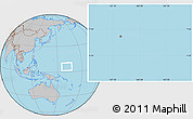 Gray Location Map of Yap, highlighted country, within the entire country