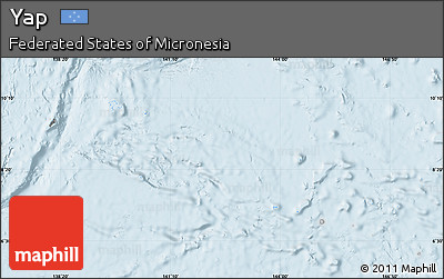 Gray Map of Yap, single color outside
