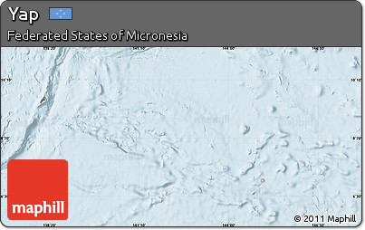 Gray Map of Yap, single color outside
