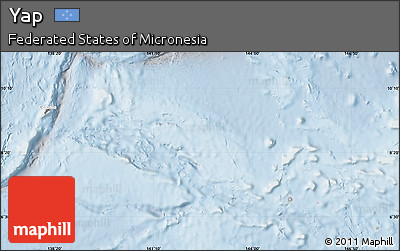 Physical Map of Yap, lighten